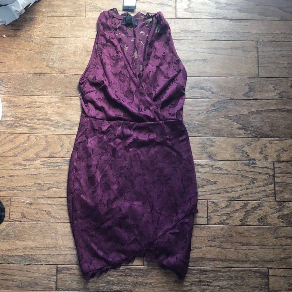 Purple lace dress